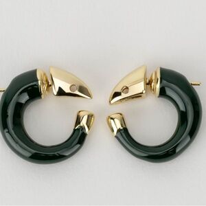 Sardine Earrings in 18kt Gold-plated Silver and Enamel